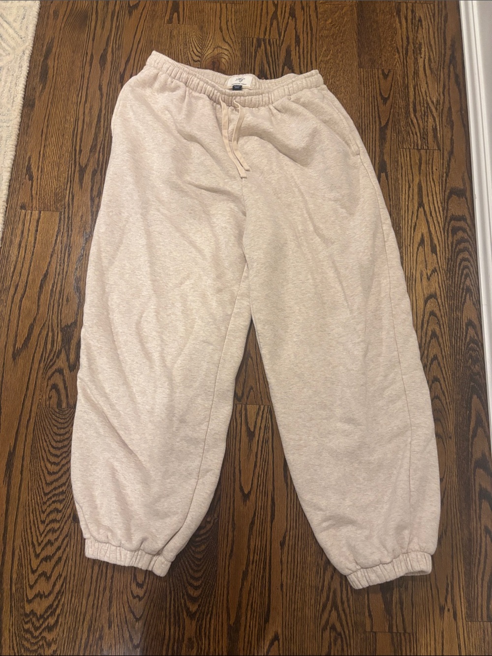 American Eagle Outfitters Light Cream Cozy Joggers